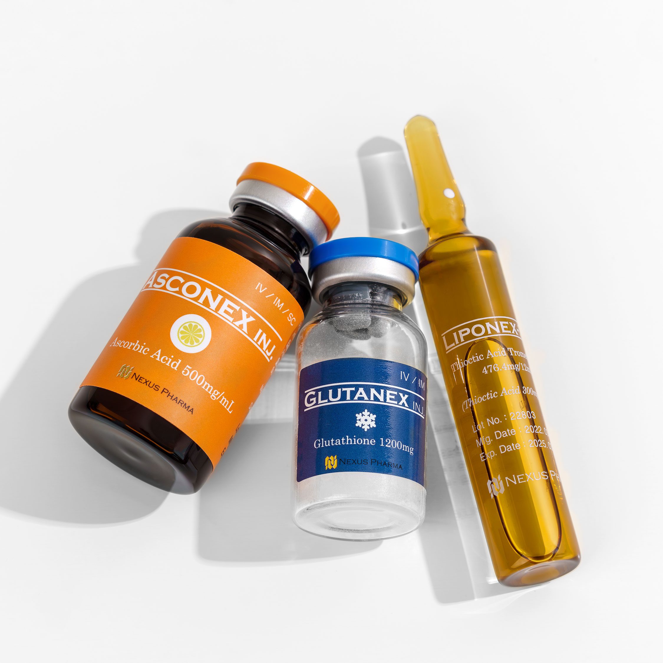 Korean Glutanex Whitening Injection with Liponex and Asconex (3-in-1 Formula)